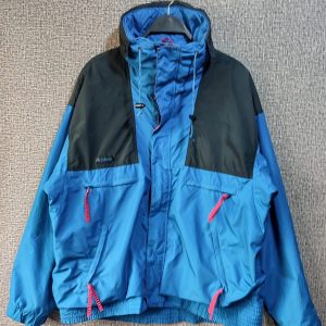 Parca Desmontable 3 en 1 Columbia, Hombre, Talla L, Azulino