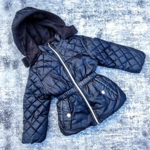 Parca Pink Niña, Talla 3, Negro