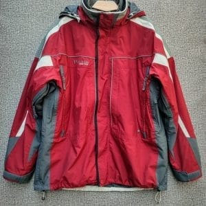 Parca Desmontable 3 en 1 Columbia, Hombre, Talla XL, Burdeo