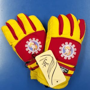 Guante Niña, Edad 3-4, Amarillo Rojo