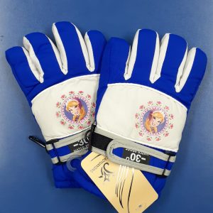 Guante Niña, Edad 3-4, Azulino Blanco