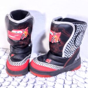 Bota Disney Pixar, Niño, Talla 28, Negro/Rojo