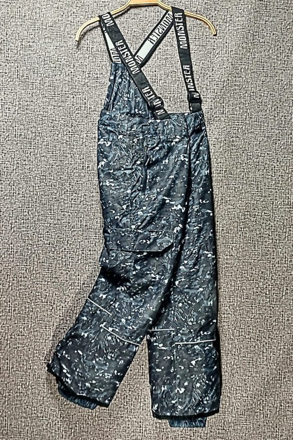 Pantalòn con Tirantes Desmontables Monster, Niño, Talla 10, Estampado Grìs - Imagen 5