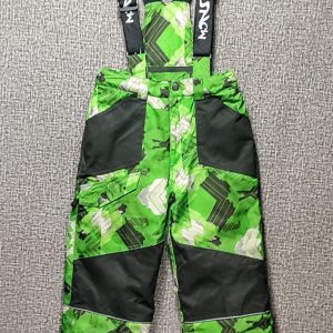 Pantalòn con Tirantes Desmontables Monster, Unisex, Talla 6, Verde Estampado