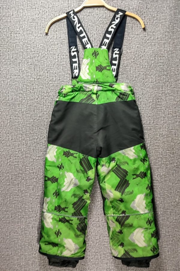 Pantalòn con Tirantes Desmontables Monster, Unisex, Talla 6, Verde Estampado - Imagen 4