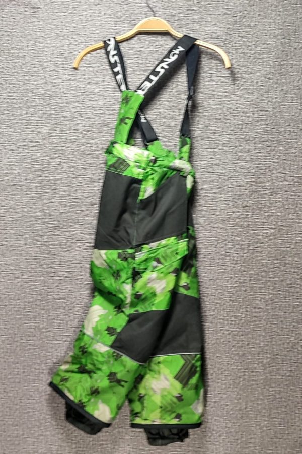 Pantalòn con Tirantes Desmontables Monster, Unisex, Talla 6, Verde Estampado - Imagen 5