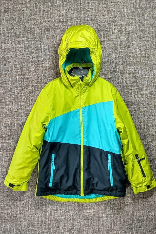 Parca Crane, Unisex, Talla 8-10, Amarillo Fluor