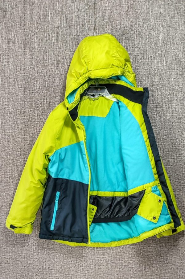 Parca Crane, Unisex, Talla 8-10, Amarillo Fluor - Imagen 3