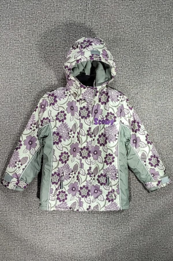 Parca Scout, Niña, Talla 10, Estampada