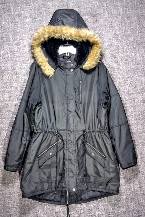 Parca Larga Mossimo, Mujer, Talla XL, Grìs