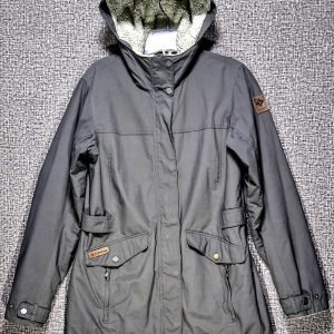 Parca Larga Columbia, Mujer, Talla M, Grìs